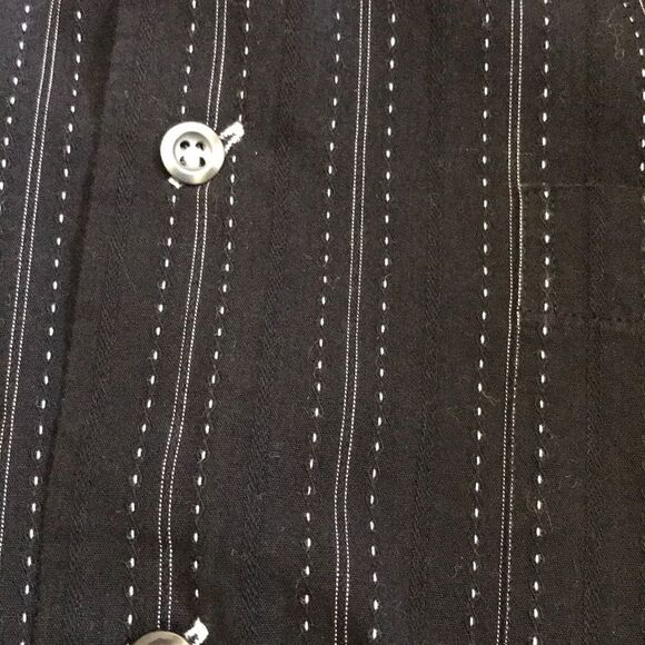 Linea Dome black/ white stitch stripe button shirt - Picture 7 of 8